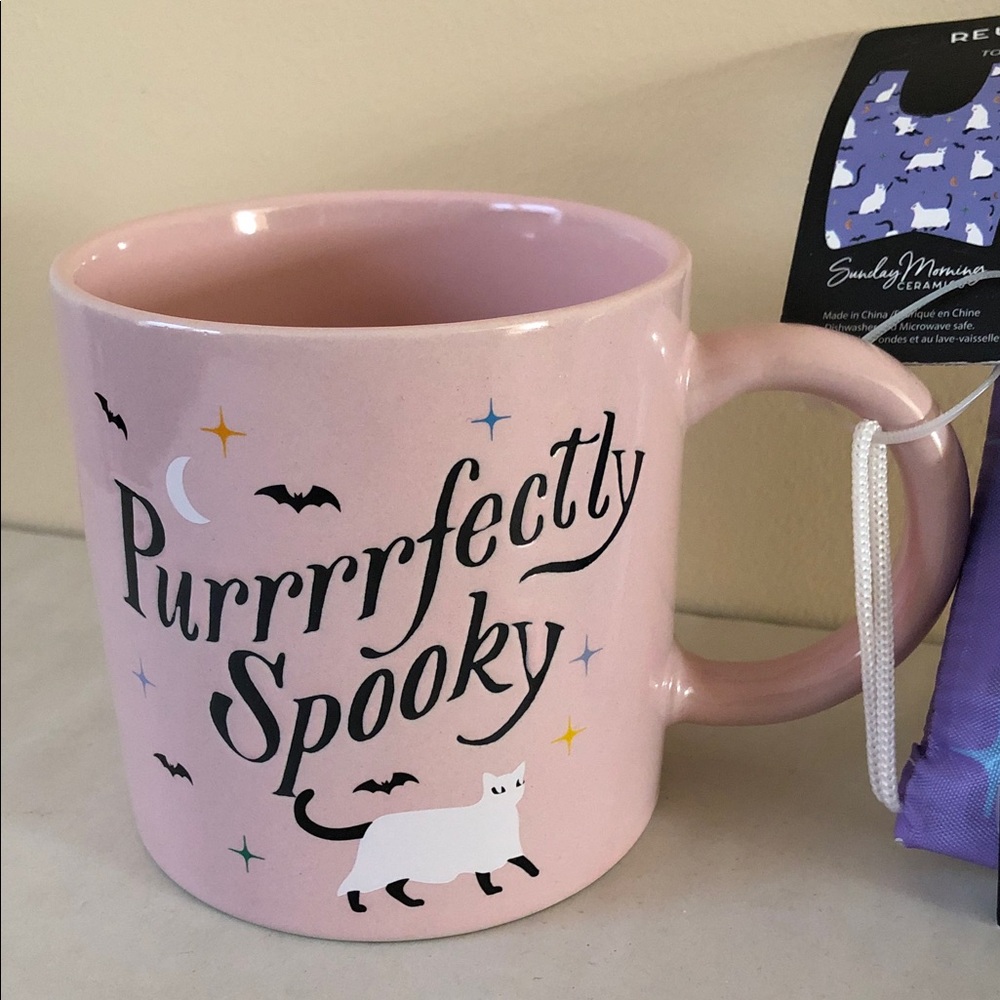 SUNDAY MORNING CERAMICS 'Purrrrfectly Spooky' Mug and Reusable Tote Set - Picture 2 of 13